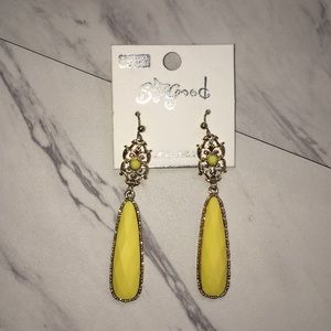 Yellow/ Gold Tear Drop Earrings